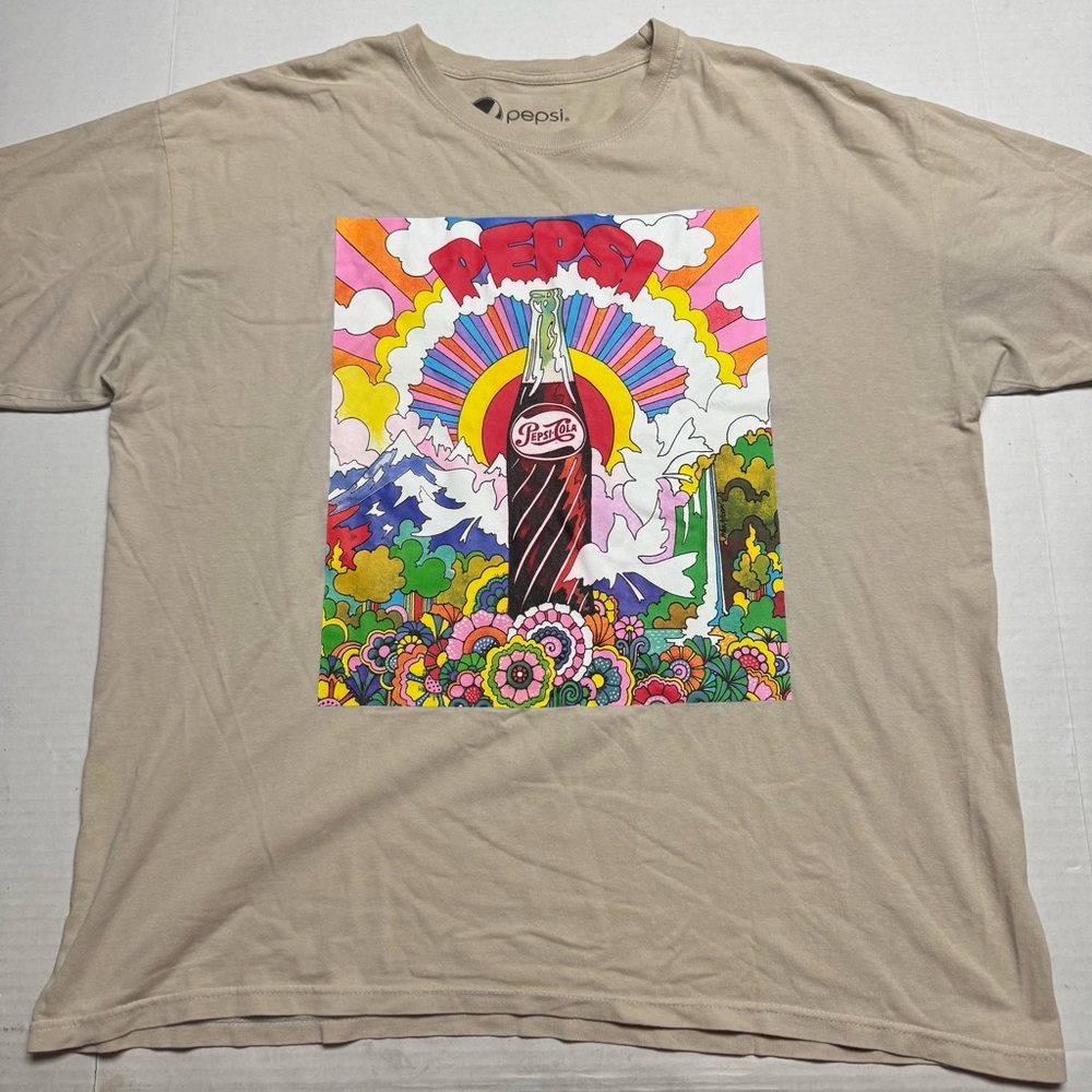 Pepsi Cola Retro Rainbow Tee Size: Large